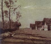 Village by Moonlight Isaac Levitan